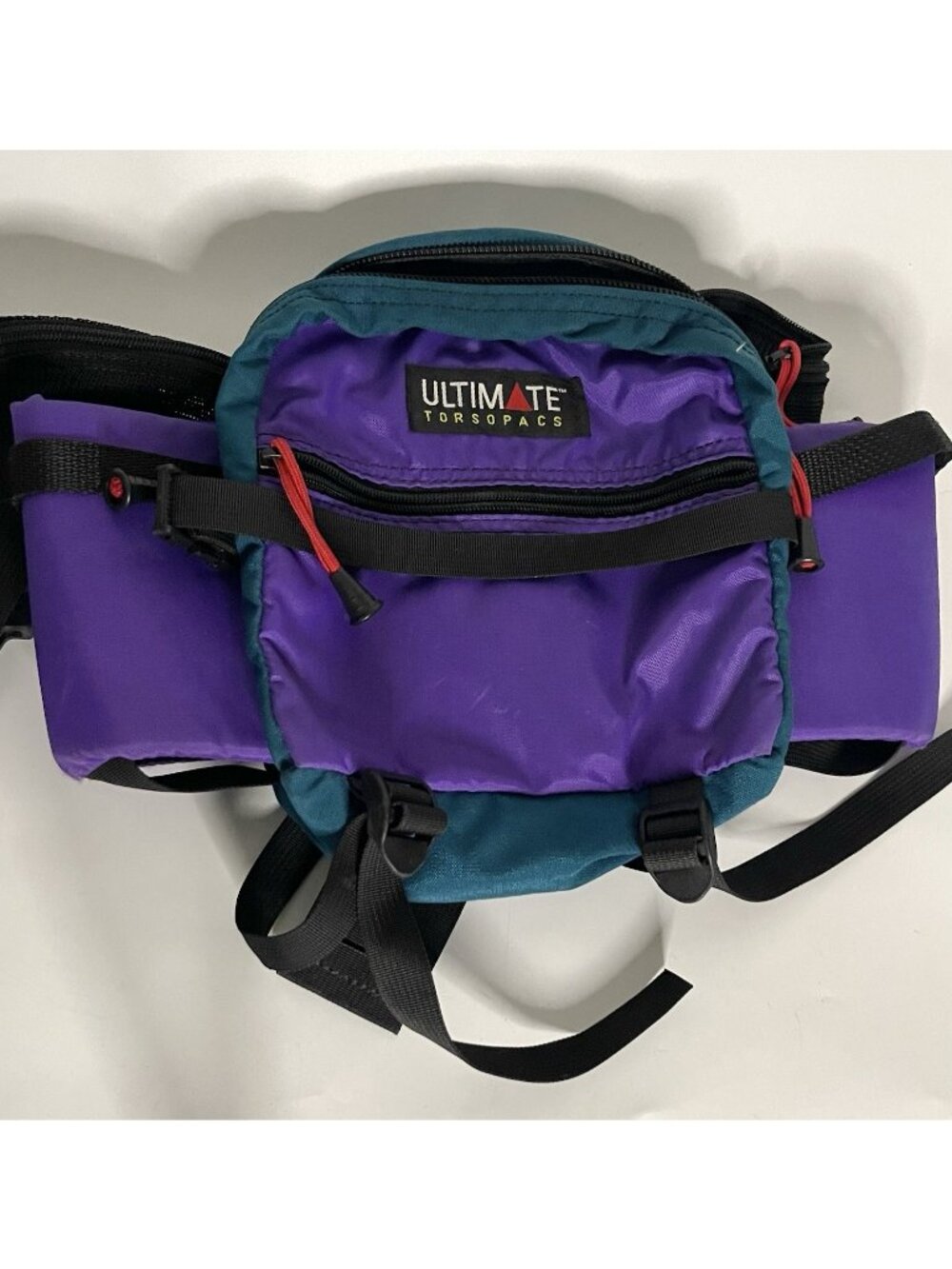 Vintage Ultimate Direction Torsopacs Geminii Lumbar Waist Pack Hiking Y2K Teal